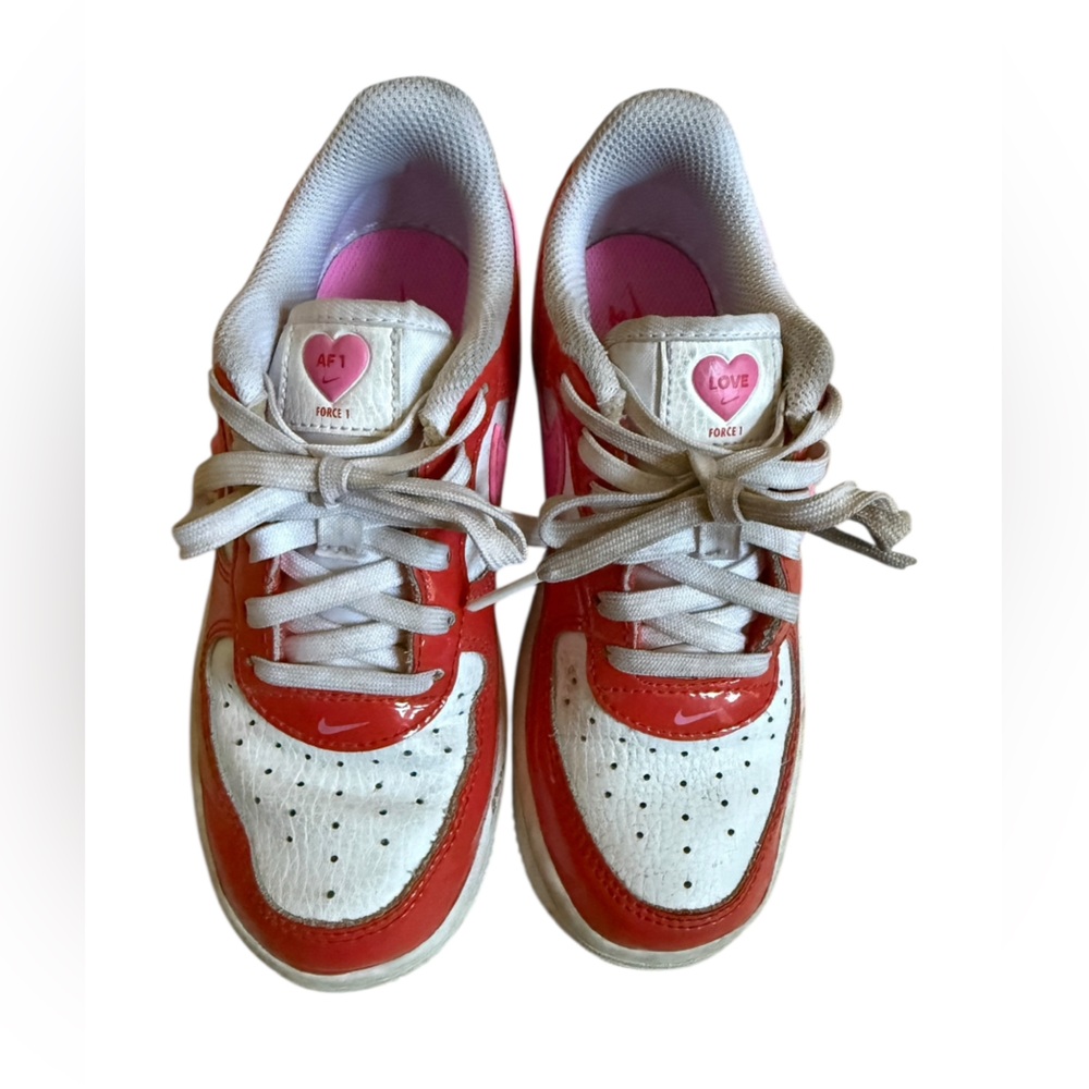 Nike Force 1 LV8 Kids Red, Pink and White Sneakers - Picture 5 of 5